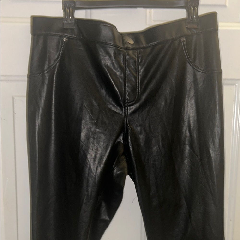 Black Faux Leather Pants